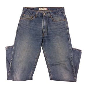 Levi's 550 Size 33X30 Jeans Relaxed Fit Straight Leg Med. Wash Blue Cotton Denim
